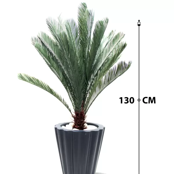 INDOOR PLANT DESIGN (ARTIFICIAL SAGOCYCAS ) POT 35 CM HEIGHT 130 CM