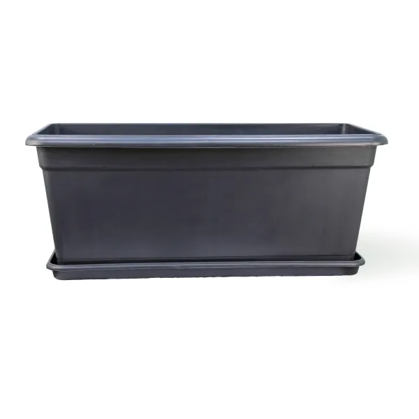 RECTANGLE MERELAND-GREY  POT 40CM