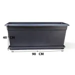 RECTANGLE MERELAND-GREY  POT 40CM