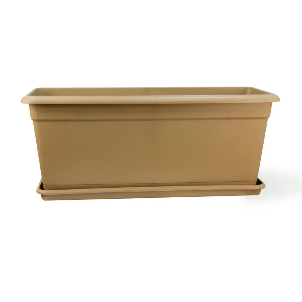 RECTANGLE MERELAND-BEIGE POT 40CM