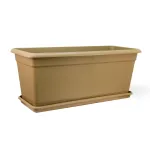 RECTANGLE MERELAND-BEIGE POT 40CM