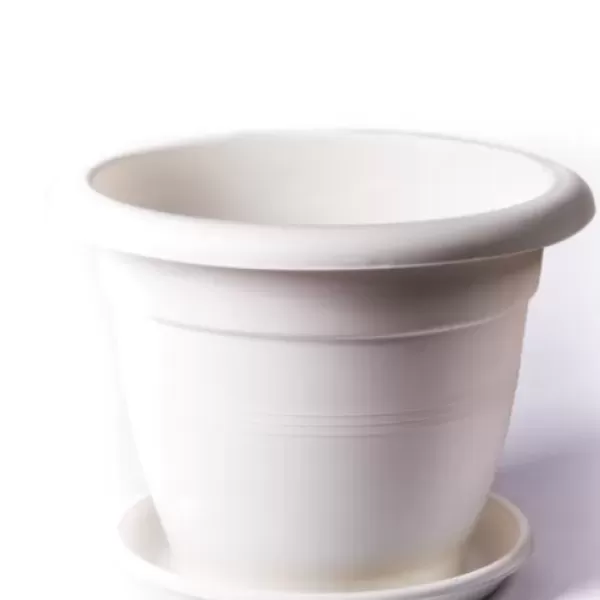 CIRCLE POT WHITE 60 CM