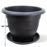 CIRCLE POT (BROWN)  70 CM - HIGHT 50 CM