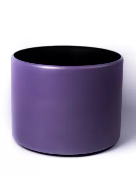 ALUMINIUM POT PURPLE WITH WHEELS 30CM