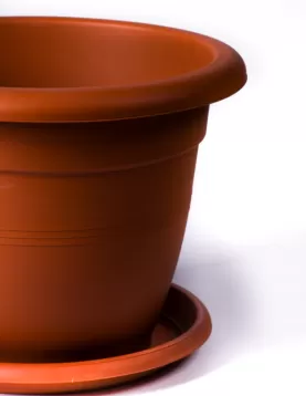 CIRCLE POT BROWN  60Cm