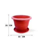 CIRCLE POT COLORY PINK 33CM