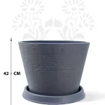 TIRSO FIBER POT GRAY 55 CM