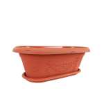 Anbar Rectangular Plastic Planter – 18 CM - Image 2