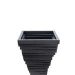 SQUARE POT 40CM GRAY - Image 2