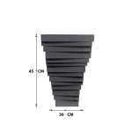 SQUARE POT 40CM GRAY - Image 3