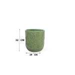 Leaf Pattern Fiber Cement Pot – 32 CM - Image 2