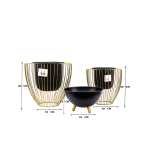 Metal Planter Set with Stand – 3 PCS - Image 2