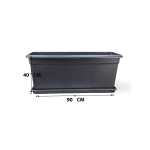 RECTANGLE POT 90*40 DARK GRAY - Image 3