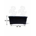 RECTANGLE POT 40*20 BROWN - Image 4
