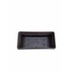 Rectangular Plastic Planter – 18 CM (Brown) - Image 2