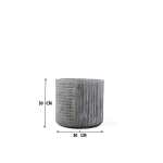 Ribbed Cement Pot Set – 2 PCS - Image 3