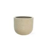 Ribbed Round Fiber Cement Pot – 37 CM