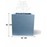 KARYA-GREY-FIBER GLASS PLANTER-40*40*40 - Image 3