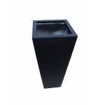 AGORA-BLACK-FIBER GLASS PLANTER-40*40*90 - Image 2