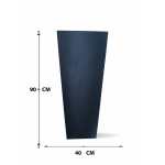 AGORA-BLACK-FIBER GLASS PLANTER-40*40*90 - Image 3