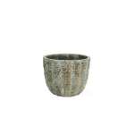 Round Textured Fiber Cement Pot – 21 CM