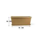 RECTANGLE POT 70*30CM BIEGE - Image 3
