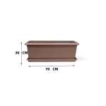 RECTANGLE POT 70*30CM COFFEE - Image 3