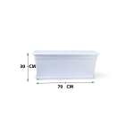 RECTANGLE POT 70*30CM WHITE - Image 3