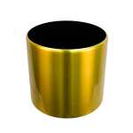 ALUMINIUM POT GOLD WITH WHEELS 40CM - Image 3