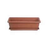Leaf Pattern Rectangle Plastic Planter – 50CM - Image 2