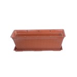 Rattan Rectangle Plastic Planter – 17 CM - Image 2
