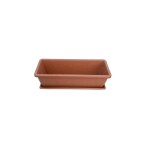 Leaf Pattern Rectangle Plastic Planter – 50CM - Image 3